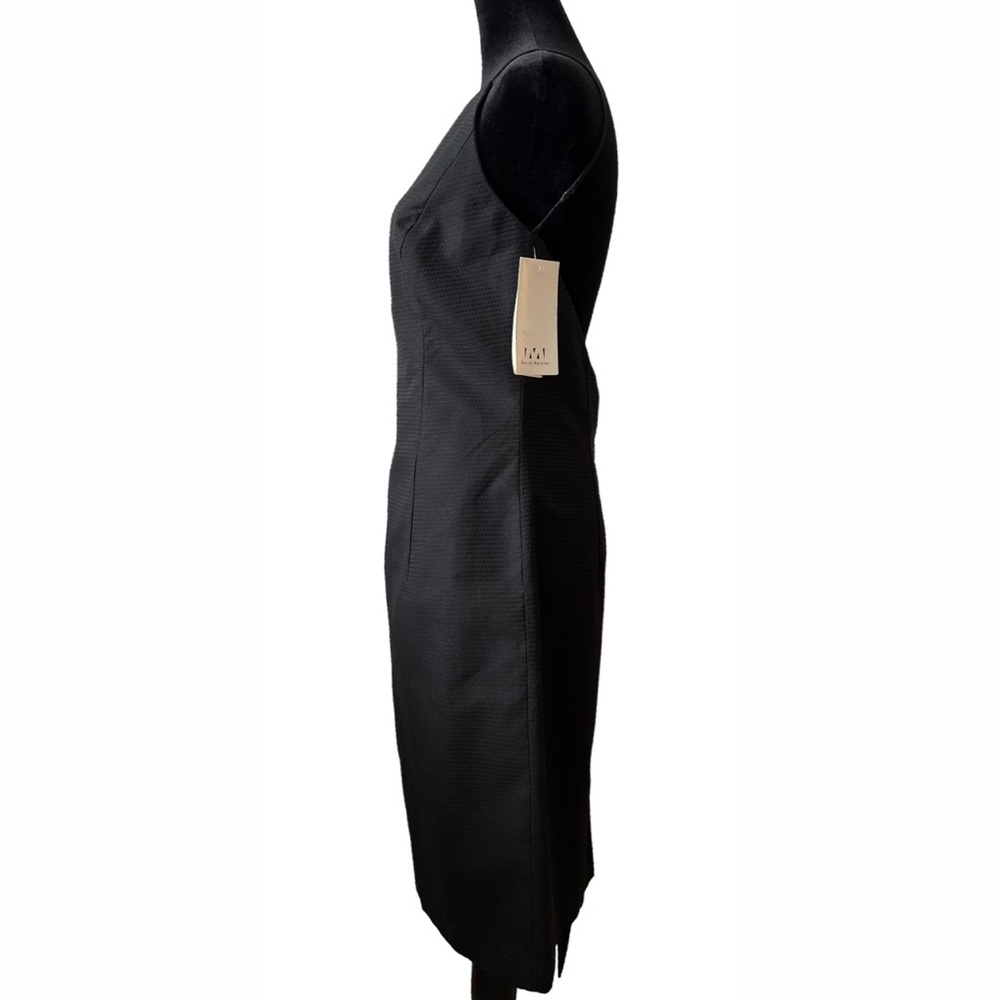 David Meister Black Asymmetrical Backless Sleeveless Cocktail Party Formal Dress - Picture 5 of 8